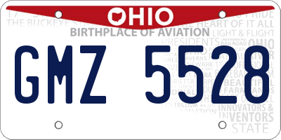 OH license plate GMZ5528