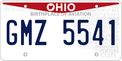 OH license plate GMZ5541