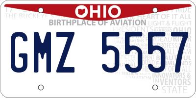 OH license plate GMZ5557