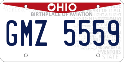 OH license plate GMZ5559