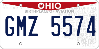 OH license plate GMZ5574