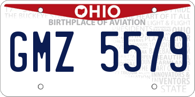 OH license plate GMZ5579