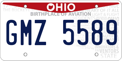 OH license plate GMZ5589