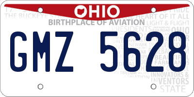 OH license plate GMZ5628