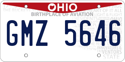 OH license plate GMZ5646