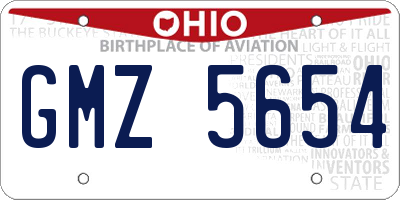 OH license plate GMZ5654