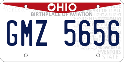 OH license plate GMZ5656