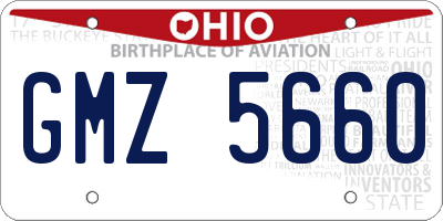OH license plate GMZ5660