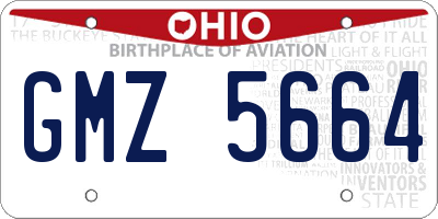 OH license plate GMZ5664
