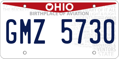 OH license plate GMZ5730