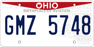 OH license plate GMZ5748
