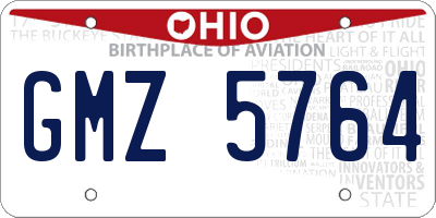 OH license plate GMZ5764