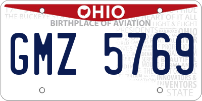 OH license plate GMZ5769