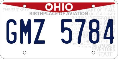 OH license plate GMZ5784