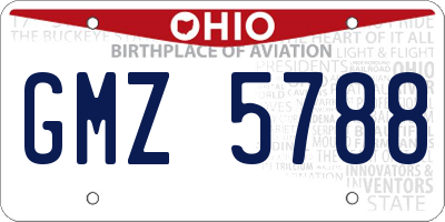 OH license plate GMZ5788