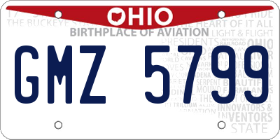 OH license plate GMZ5799