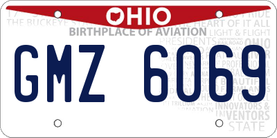OH license plate GMZ6069