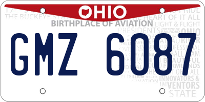 OH license plate GMZ6087