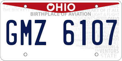 OH license plate GMZ6107