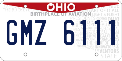OH license plate GMZ6111