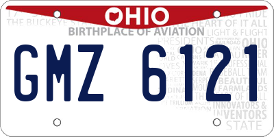 OH license plate GMZ6121