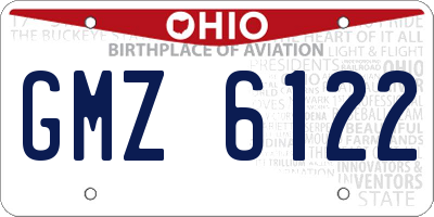 OH license plate GMZ6122