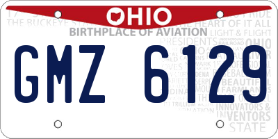OH license plate GMZ6129