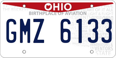 OH license plate GMZ6133