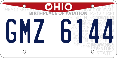 OH license plate GMZ6144