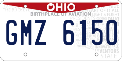 OH license plate GMZ6150