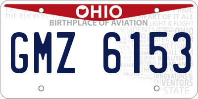 OH license plate GMZ6153