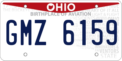 OH license plate GMZ6159