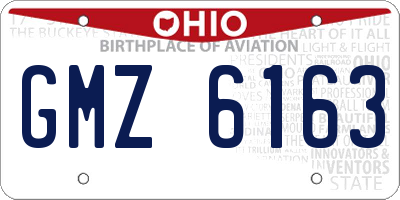 OH license plate GMZ6163