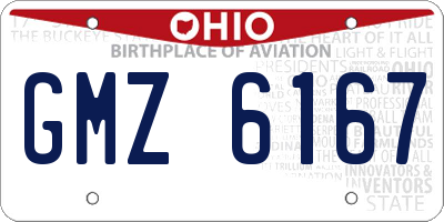 OH license plate GMZ6167