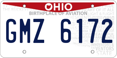 OH license plate GMZ6172