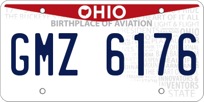 OH license plate GMZ6176