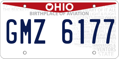 OH license plate GMZ6177