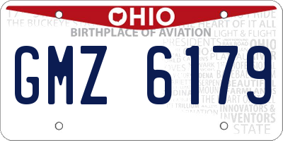 OH license plate GMZ6179