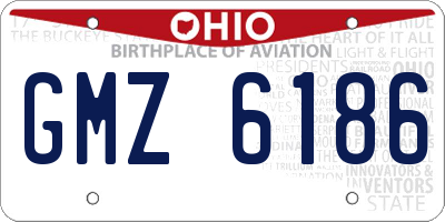 OH license plate GMZ6186
