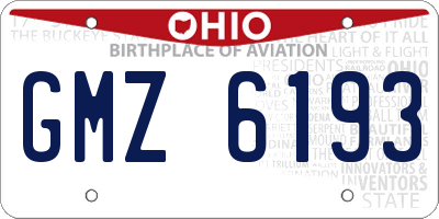 OH license plate GMZ6193