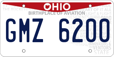 OH license plate GMZ6200