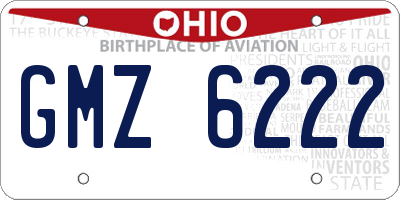 OH license plate GMZ6222