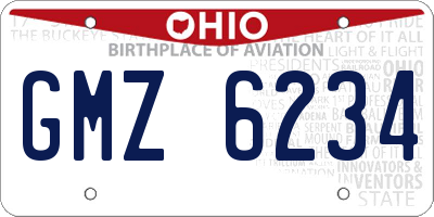 OH license plate GMZ6234