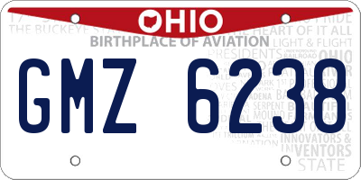 OH license plate GMZ6238