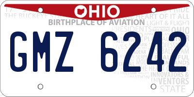 OH license plate GMZ6242
