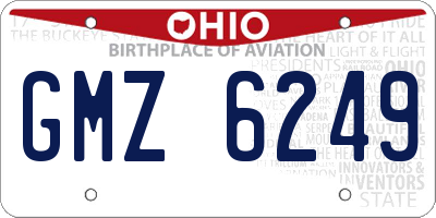 OH license plate GMZ6249