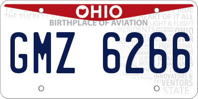 OH license plate GMZ6266