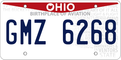 OH license plate GMZ6268