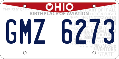 OH license plate GMZ6273