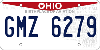 OH license plate GMZ6279